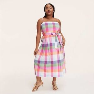 Kate Spade x Target Plaid Tie-Waist Midi Dress